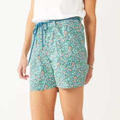 Women's Croft & Barrow® Pull-On Utility Shorts -Outlet Croft & Barrow Store 5295022 Blue Floral