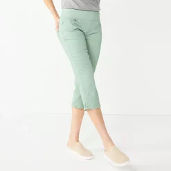 Women's Croft & Barrow® Pull-On Capri Jeans 8 Women's Croft & Barrow® Pull-On Capri Jeans -Outlet Croft & Barrow Store 5339901 Green