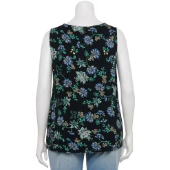 Plus Size Women's Croft & Barrow® Pleated Tank -Outlet Croft & Barrow Store 5359290 ALT