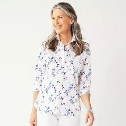 Petite Croft & Barrow® Essential Comfort Stretch Shirt 21 Petite Croft & Barrow® Essential Comfort Stretch Shirt -Outlet Croft & Barrow Store 5359677 Floral
