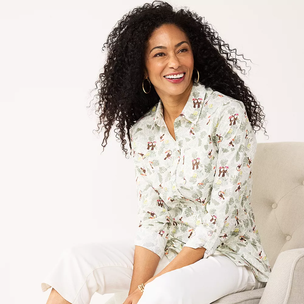 Petite Croft & Barrow® Essential Comfort Stretch Shirt 7 Petite Croft & Barrow® Essential Comfort Stretch Shirt - Image 7