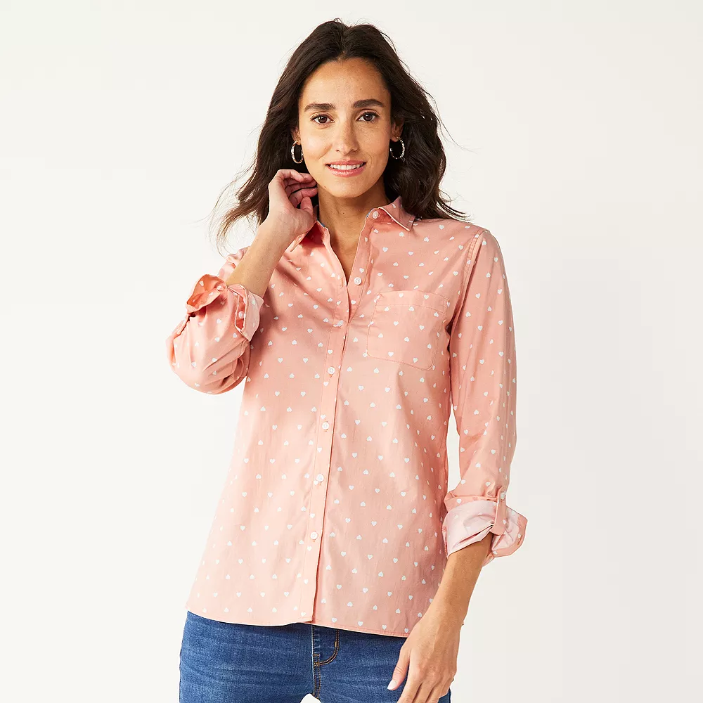 Petite Croft & Barrow® Essential Comfort Stretch Shirt 9 Petite Croft & Barrow® Essential Comfort Stretch Shirt - Image 9