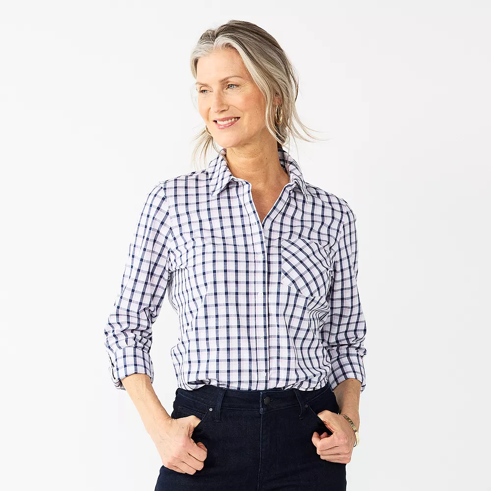 Petite Croft & Barrow® Essential Comfort Stretch Shirt 10 Petite Croft & Barrow® Essential Comfort Stretch Shirt - Image 10