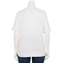 Plus Croft & Barrow Roll-Tab Utility Henley Top -Outlet Croft & Barrow Store 5485813 ALT