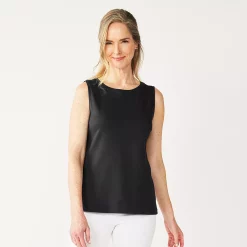 Women's Croft & Barrow® Essential Tank -Outlet Croft & Barrow Store 5491698 Black