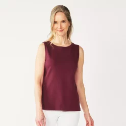 Women's Croft & Barrow® Essential Tank -Outlet Croft & Barrow Store 5491698 Maroon