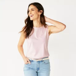 Women's Croft & Barrow® Essential Tank -Outlet Croft & Barrow Store 5491698 Pink