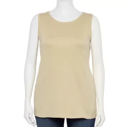 Plus Size Croft & Barrow® Essential Tank -Outlet Croft & Barrow Store 5509745 Gobi Beige