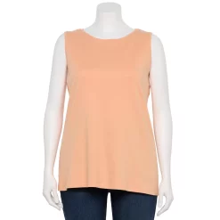 Plus Size Croft & Barrow® Essential Tank -Outlet Croft & Barrow Store 5509745 Peach