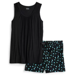 Women's Croft & Barrow® Pajama Tank & Pajama Shorts Sleep Set 9 Women's Croft & Barrow® Pajama Tank & Pajama Shorts Sleep Set -Outlet Croft & Barrow Store 5514257 ALT5