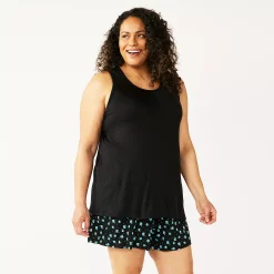 Plus Size Croft & Barrow® Pajama Tank & Pajama Shorts Sleep Set
