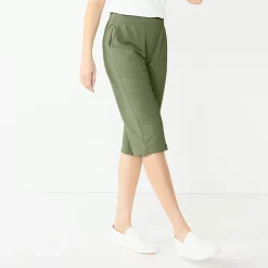 Women's Croft & Barrow® French Terry Skimmer Pants 14 Women's Croft & Barrow® French Terry Skimmer Pants -Outlet Croft & Barrow Store 5514858 Olive