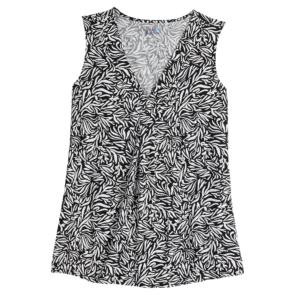 Women's Croft & Barrow® Pleated V-Neck Tank 22 Women's Croft & Barrow® Pleated V-Neck Tank - Image 22