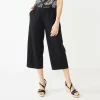Women's Croft & Barrow® Wide-Leg Twill Crop Pants