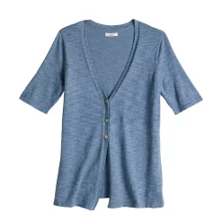 Women's Croft & Barrow® Elbow-Sleeve Cardigan -Outlet Croft & Barrow Store 5533225 ALT5