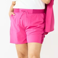 Plus Size Croft & Barrow® Classic Comfort Collection Drawstring Shorts