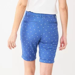Women's Croft & Barrow® Comfort Waist Chino Shorts -Outlet Croft & Barrow Store 5542743 ALT