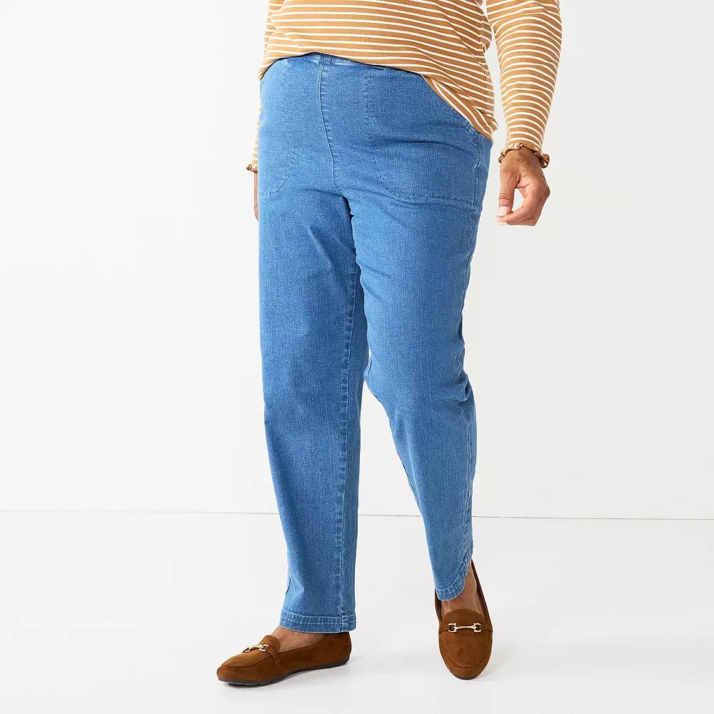 Plus Women's Croft & Barrow® Classic Pull-On Jeans 3 Plus Women's Croft & Barrow® Classic Pull-On Jeans - Image 3
