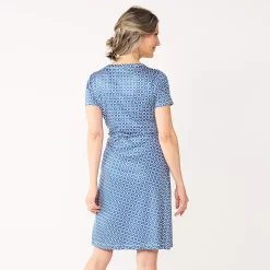 Women's Croft & Barrow® Classic Comfort Collection Tie-Waist Dress -Outlet Croft & Barrow Store 5547177 ALT