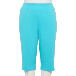 Plus Size Croft & Barrow® French Terry Skimmer Pants -Outlet Croft & Barrow Store 5550187 Capri Blue