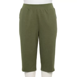 Plus Size Croft & Barrow® French Terry Skimmer Pants -Outlet Croft & Barrow Store 5550187 Olive