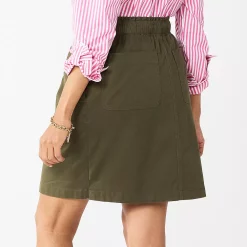 Women's Croft & Barrow® Utility Skirt -Outlet Croft & Barrow Store 5554103 ALT