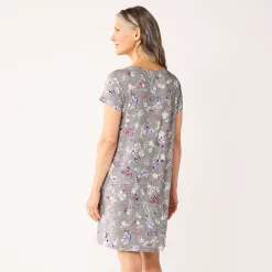 Women's Croft & Barrow® Flutter Short Sleeve Nightgown -Outlet Croft & Barrow Store 5555603 ALT