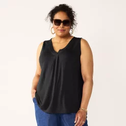 Plus Size Croft & Barrow® Tank -Outlet Croft & Barrow Store 5557212 Black