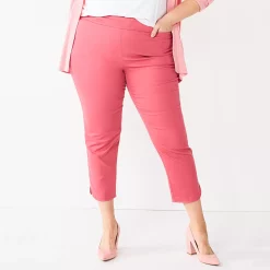 Plus Size Croft & Barrow® Effortless Stretch Ankle Pants -Outlet Croft & Barrow Store 5562626 Watermelon