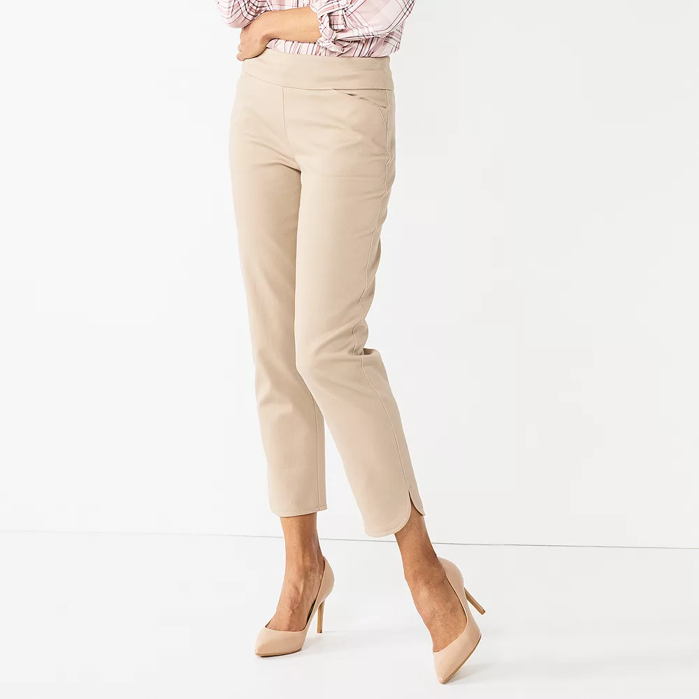 Petite Croft & Barrow® Effortless Stretch Ankle Pants 4 Petite Croft & Barrow® Effortless Stretch Ankle Pants - Image 4
