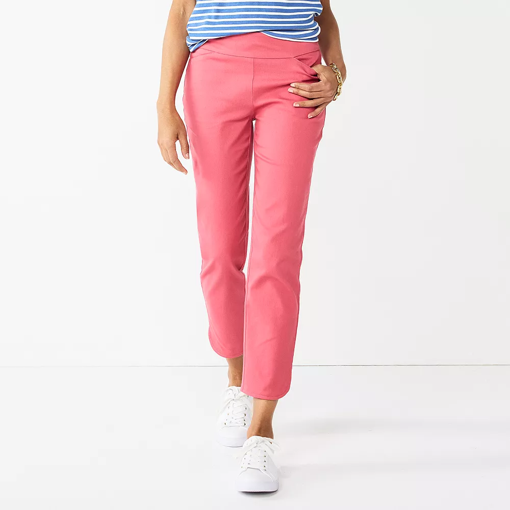 Petite Croft & Barrow® Effortless Stretch Ankle Pants 2 Petite Croft & Barrow® Effortless Stretch Ankle Pants - Image 2