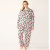 Plus Size Croft & Barrow® Long Sleeve Pajama Shirt & Pajama Pants Sleep Set