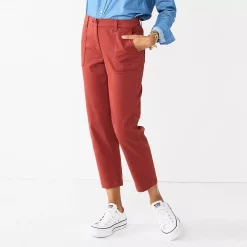 Petite Croft & Barrow® Utility Ankle Pants