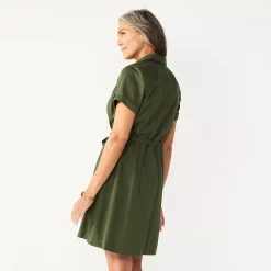 Women's Croft & Barrow® Utility Shirt Dress -Outlet Croft & Barrow Store 5576956 ALT
