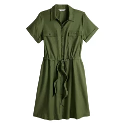 Women's Croft & Barrow® Utility Shirt Dress -Outlet Croft & Barrow Store 5576956 ALT5