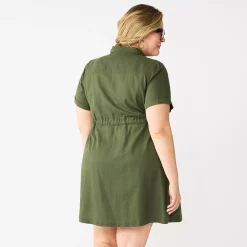 Plus Size Croft & Barrow® Belted Utility Dress -Outlet Croft & Barrow Store 5580384 ALT