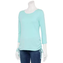 Petite Croft & Barrow® Side Drawstring Top