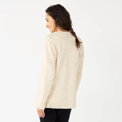 Women's Croft & Barrow® Extra Cozy Cable Cardigan 17 Women's Croft & Barrow® Extra Cozy Cable Cardigan -Outlet Croft & Barrow Store 5584529 ALT