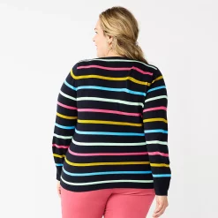 Plus Size Croft & Barrow® Extra Soft V-Neck Sweater -Outlet Croft & Barrow Store 5587888 ALT