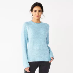 Women's Croft & Barrow® Cozy Crewneck Sweater 20 Women's Croft & Barrow® Cozy Crewneck Sweater -Outlet Croft & Barrow Store 5588987 Blue