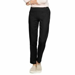 Petite Women's Croft & Barrow® Effortless Stretch Pull-On Straight Pants -Outlet Croft & Barrow Store 5589804 Black