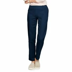 Petite Women's Croft & Barrow® Effortless Stretch Pull-On Straight Pants -Outlet Croft & Barrow Store 5589804 Navy