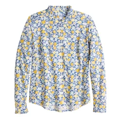 Women's Croft & Barrow® Ruffled Button Down Top -Outlet Croft & Barrow Store 5590396 ALT5