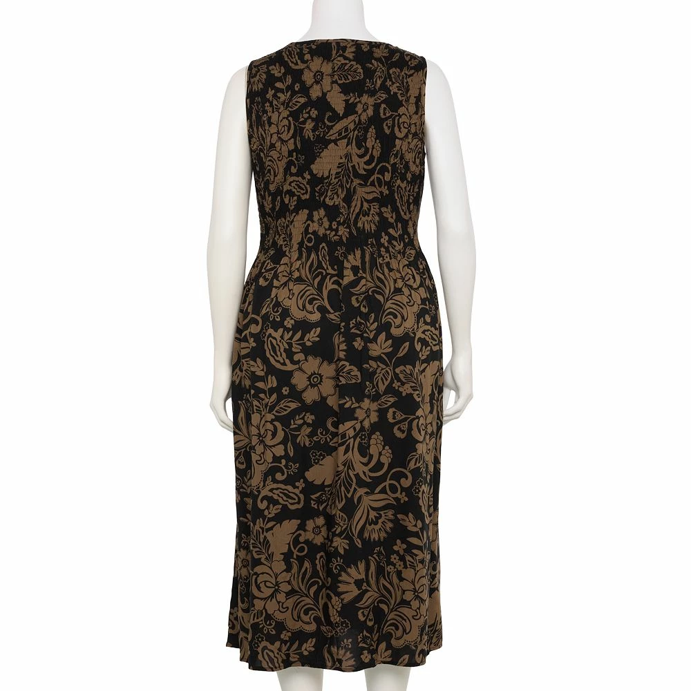 Plus Size Croft & Barrow® Smocked Swing Midi Dress 18 Plus Size Croft & Barrow® Smocked Swing Midi Dress - Image 18