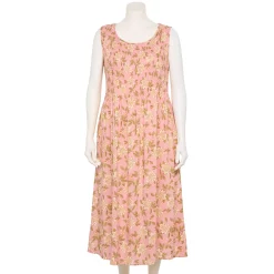 Plus Size Croft & Barrow® Smocked Swing Midi Dress 32 Plus Size Croft & Barrow® Smocked Swing Midi Dress -Outlet Croft & Barrow Store 5590416 Peach Floral