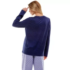 Women's Croft & Barrow® Whisperluxe Long Sleeve Pajama Top -Outlet Croft & Barrow Store 5597044 ALT