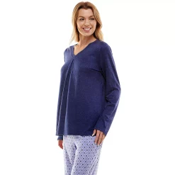 Women's Croft & Barrow® Whisperluxe Long Sleeve Pajama Top -Outlet Croft & Barrow Store 5597044 ALT2