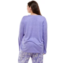Plus Size Croft & Barrow® Whisperluxe Long Sleeve Pajama Top -Outlet Croft & Barrow Store 5597046 ALT