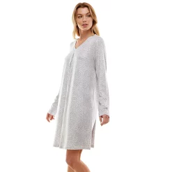 Women's Croft & Barrow® Whisperluxe Long Sleeve Sleepshirt -Outlet Croft & Barrow Store 5597048 ALT2