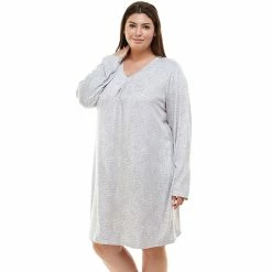 Plus Size Croft & Barrow® Whisperluxe Long Sleeve Sleepshirt -Outlet Croft & Barrow Store 5597049 ALT2